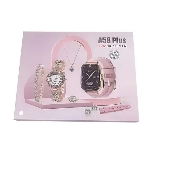 A58 Plus Smart Watch and Jewellery Combo - Image 3
