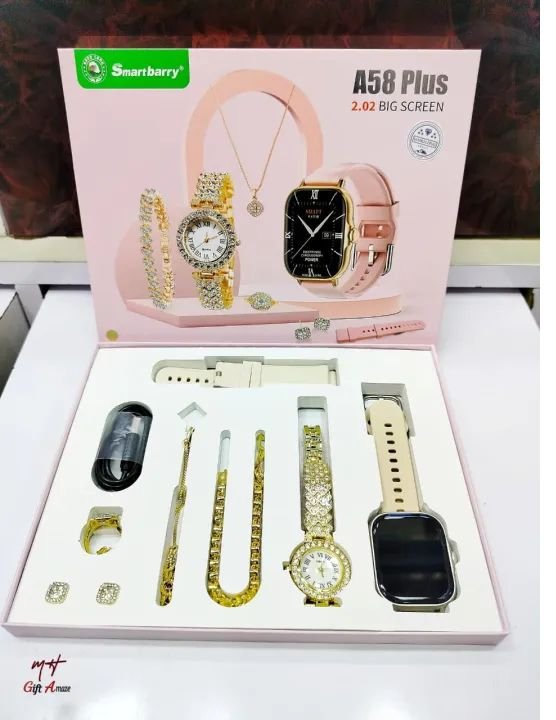A58 Plus Smart Watch and Jewellery Combo - Image 5